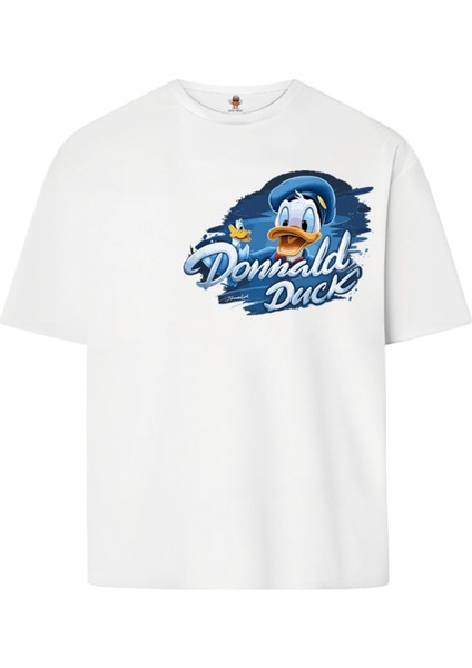 Donnalduncle Çift Iplik Dokumalı Rahat Kalıp PAMUK T-Shirt