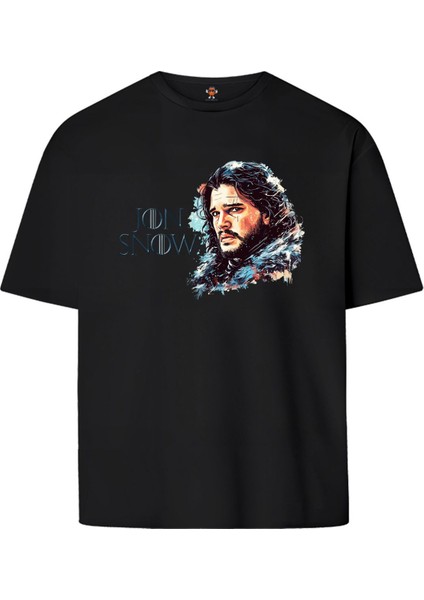 Game Of Thrones Jon Snow Çift Iplik Dokumalı Pamuk Premium T-Shirt