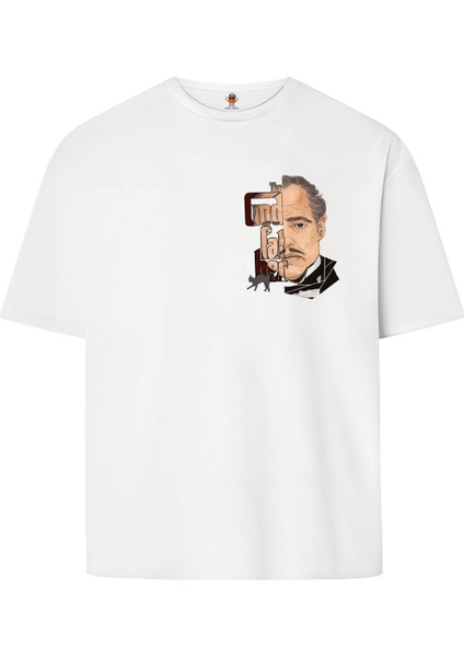 Godfather Minimal Çift Iplik Dokumalı Pamuk Premium T-Shirt