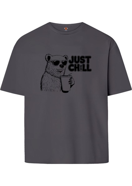 Just Chill Çift Iplik Dokumalı Pamuk Premium T-Shirt