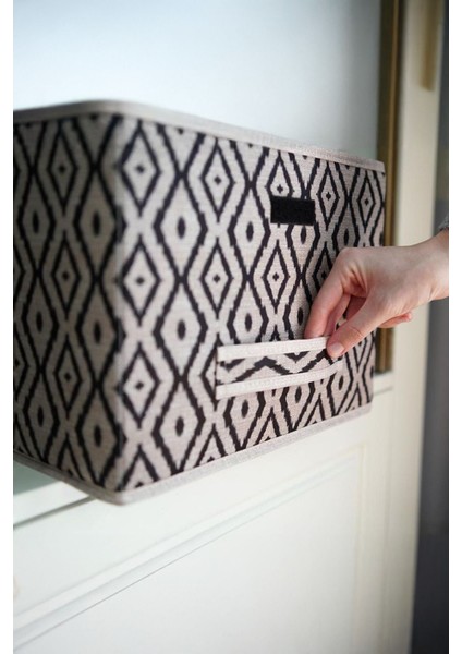 Ethnica Kapaklı Kutu Organizer, Saklama Kutusu, 30 x 30 x 23 cm , Evinizde Pratik Depolamanın Şık Yolu indirimleri