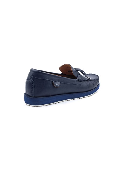 H2505 Portofino Deri Erkek Lacivert Marin Bağcıksız Loafer Ayakkabı fırsatları