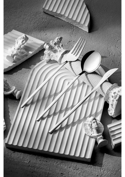 Şık 18 Parça Paslanmaz Çelik Çatal, Kaşık, Bıçak Takımı, 6 Kişilik Kutulu fiyatları