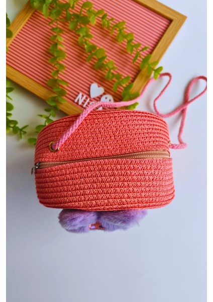 Kız Çocuk Bayramlık Kuromi Hasır Çanta (Askısı Ayarlanabilir) fiyatları