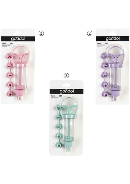 Krem Sıkma Pompası Seti, Pratik Kek ve Pasta Süsleme Aracı, Plastik Gondol fiyatları