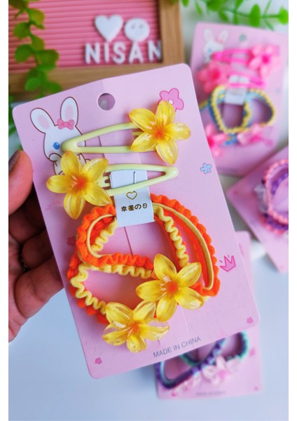 Manolya Figürlü Toka Seti (2 Adet Kalın Lastik - 2 Adet Çıtçıt)