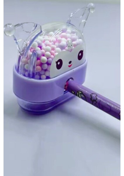 Renkli Köpük Boncuklu Hazneli Kuromi Kalemtraş indirimleri