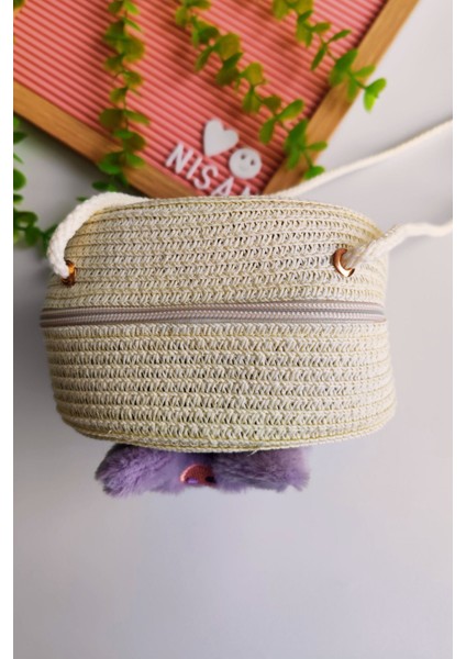 Kız Çocuk Bayramlık Kuromi Hasır Çanta (Askısı Ayarlanabilir) fiyatları