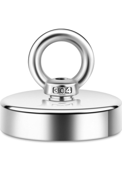 Süper Güçlü 48MM Çapında Fishing Magnet Halkalı Neodyum Pot Mıknatıs , Kanca Kurtarma Mıknatısı