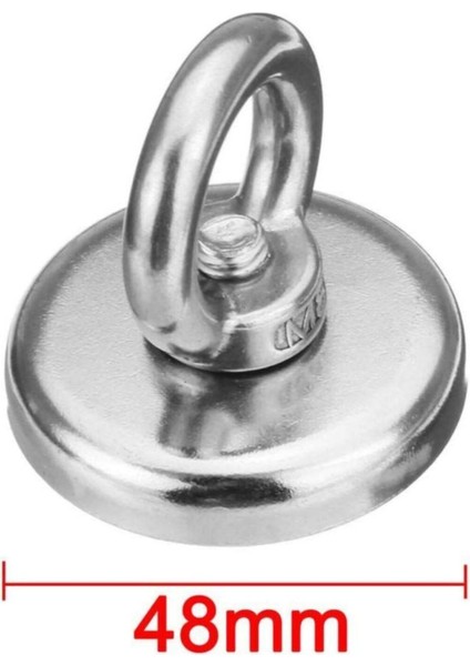 Süper Güçlü 48MM Çapında Fishing Magnet Halkalı Neodyum Pot Mıknatıs , Kanca Kurtarma Mıknatısı modelleri