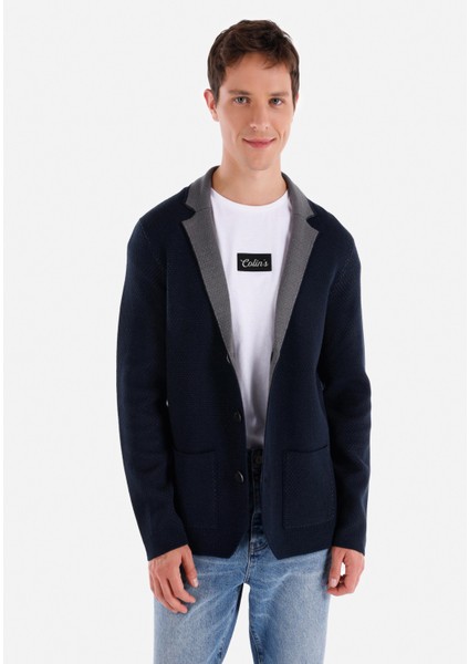Slim Fit Lacivert Erkek Hırka Cl1054932