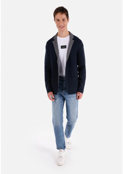 Slim Fit Lacivert Erkek Hırka Cl1054932