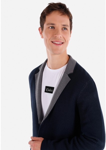 Slim Fit Lacivert Erkek Hırka Cl1054932