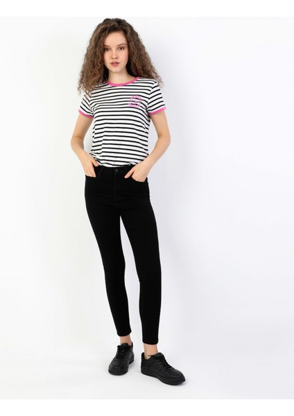 Super Slim Fit Yüksel Bel Dar Paça Kadın Siyah Jean Pantolon modelleri