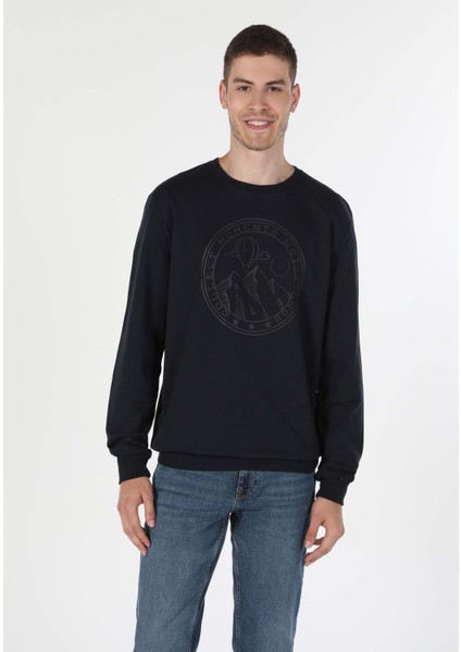 Regular Fit Erkek Lacivert Sweatshirt