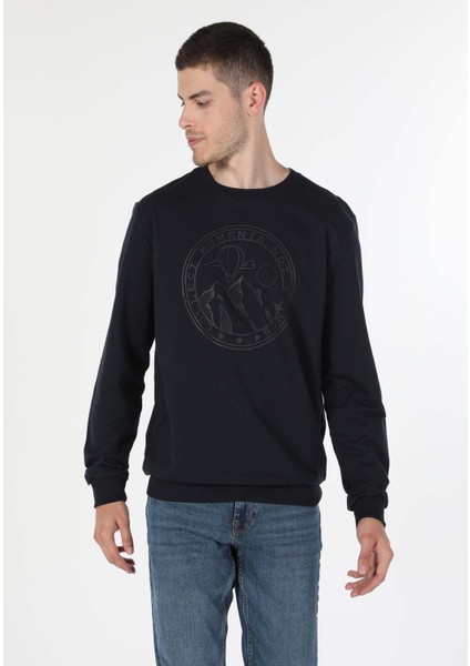 Regular Fit Erkek Lacivert Sweatshirt