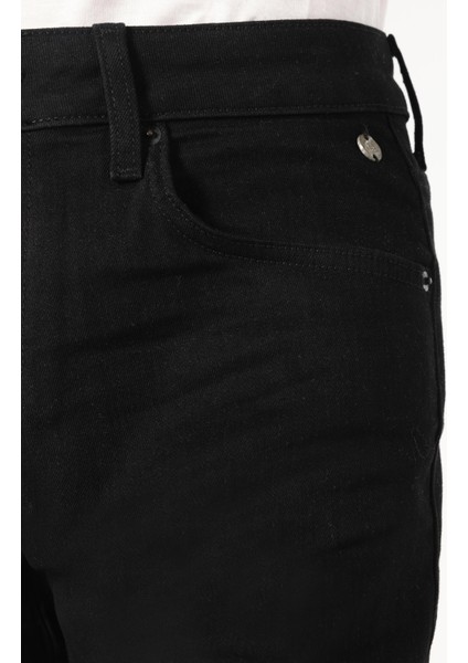 044 Karl Straight Fit Düşük Bel Düz Paça Erkek Siyah Jean Pantolon