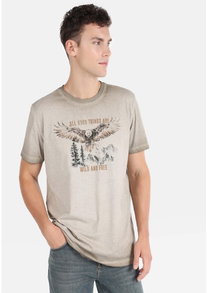 Bej Erkek Tshirt K.kol