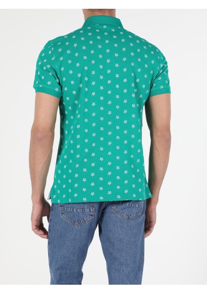 Regular Fit Polo Yaka Erkek Yeşil Kısa Kol Tişört fiyatları