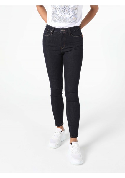 Super Slim Fit Yüksel Bel Dar Paça Kadın Denim Jean Pantolon fırsatları