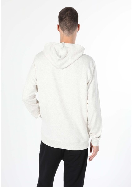 Regular Fit Erkek Beyaz Sweatshirt