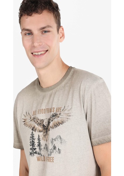Bej Erkek Tshirt K.kol
