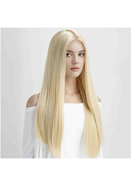 Isıya Dayanıklı Sentetik Uzun Altın Sarı Peruk 71.12 cm