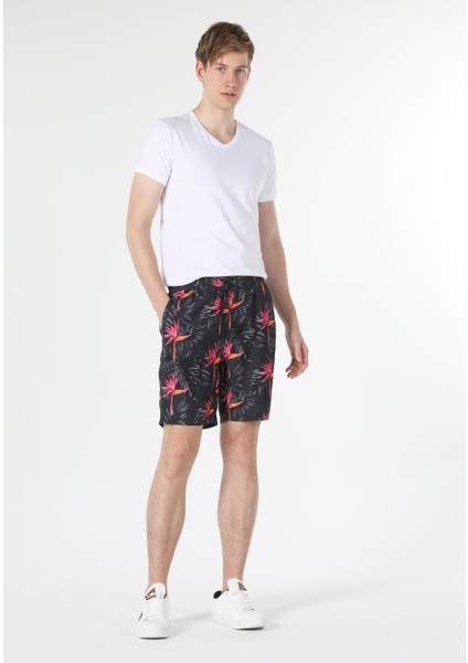 Slim Fit Erkek Antrasit Deniz Şortu
