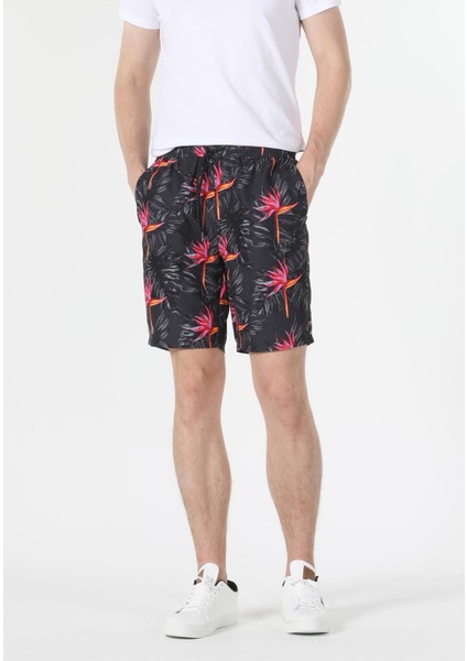 Slim Fit Erkek Antrasit Deniz Şortu
