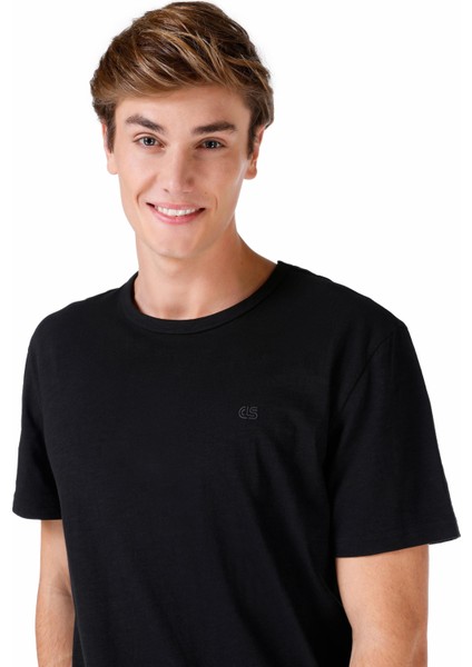 Siyah Erkek Tshirt K.kol