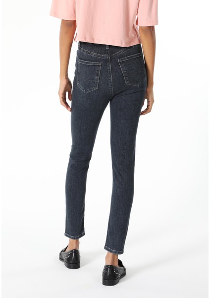 Skinny Fit Yüksel Bel Dar Paça Kadın Denim Jean Pantolon fiyatları