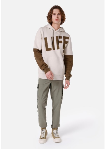 Regular Fit Erkek Taş Sweatshirt