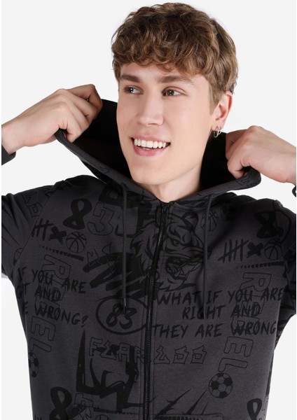 Slim Fit Erkek Antrasit Sweatshirt fırsatları