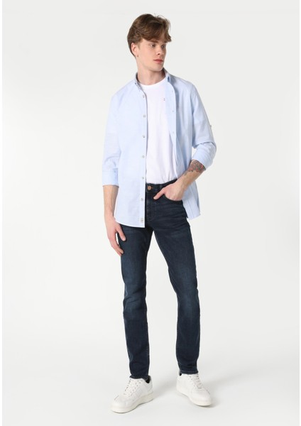 041 Danny Slim Fit Düşük Bel Dar Paça Erkek Denim Jean Pantolon