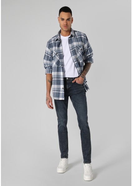 041 Danny Slim Fit Düşük Bel Dar Paça Erkek Denim Jean Pantolon
