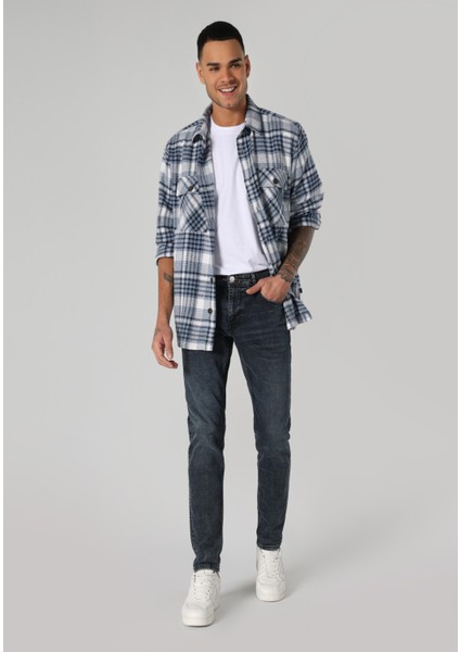 041 Danny Slim Fit Düşük Bel Dar Paça Erkek Denim Jean Pantolon
