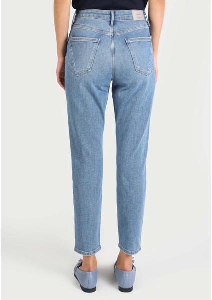 891 Maya Slim Fit Orta Bel Daralan Paça Kadın Denim Jean Pantolon