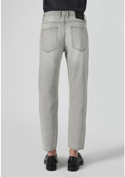 046 Marco Loose Straight Fit Orta Bel Düz Paça Erkek Gri Jean Pantolon