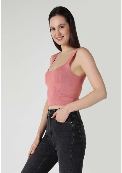 Slim Fit Kadın Turuncu Atlet