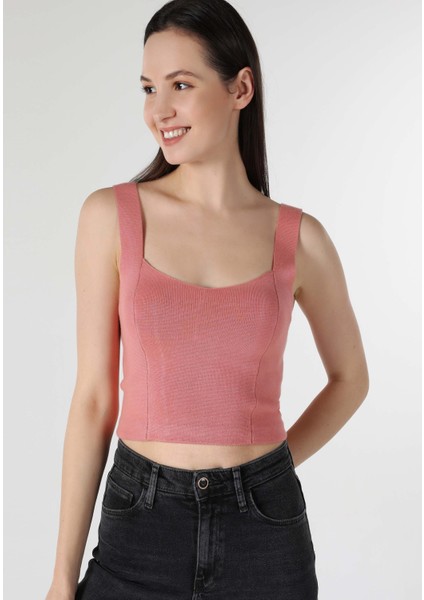 Slim Fit Kadın Turuncu Atlet