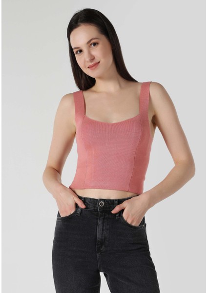 Slim Fit Kadın Turuncu Atlet