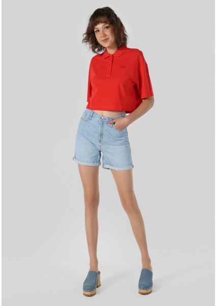 Mom Fit Yüksel Bel Kadın Siyah Jean Şort