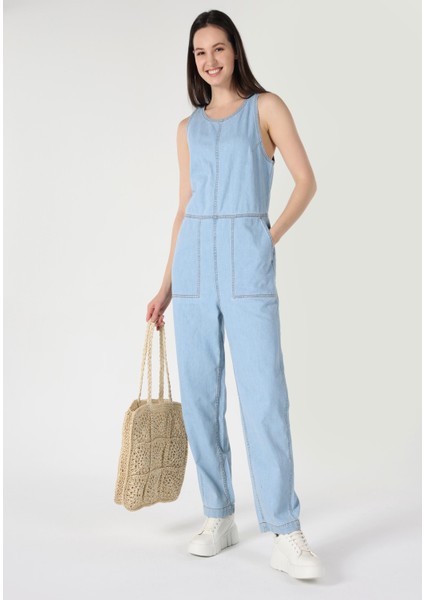 Regular Fit Kadın Mavi Jean Pantolon