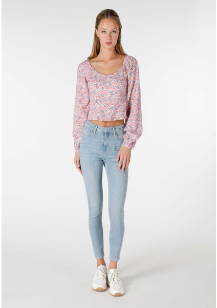 Slim Fit Kadın Çok Renkli Gömlek modelleri