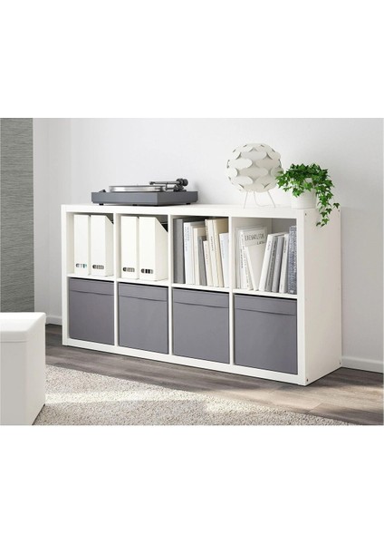 2 Adet Çok Amaçlı Düzenleyici Kutu 33 x 38 x 33 Ikea 2'li Set Saklama Kutusu Gri-Beyaz Polyester indirimleri