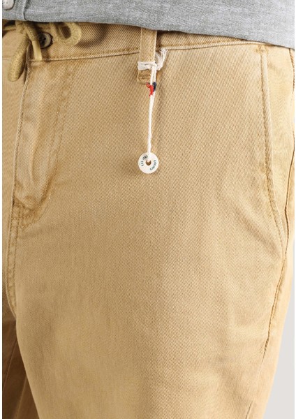Chino Fit Orta Bel Camel Erkek Şort