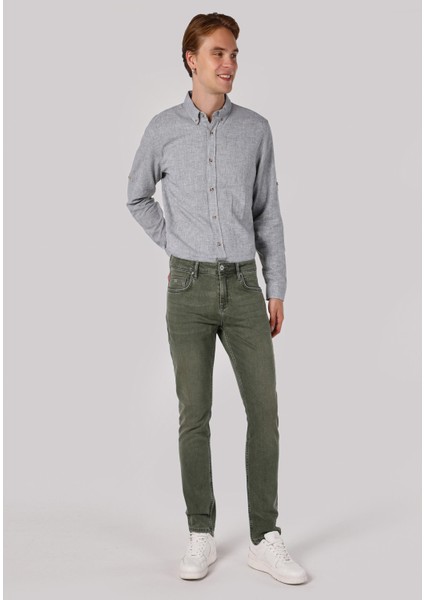 044 Karl Straight Fit Düşük Bel Düz Paça Erkek Mavi Jean Pantolon