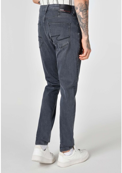 041 Danny Slim Fit Düşük Bel Dar Paça Erkek Siyah Jean Pantolon