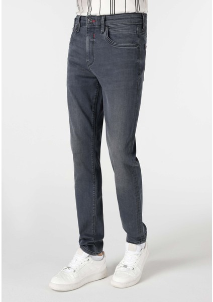 041 Danny Slim Fit Düşük Bel Dar Paça Erkek Siyah Jean Pantolon