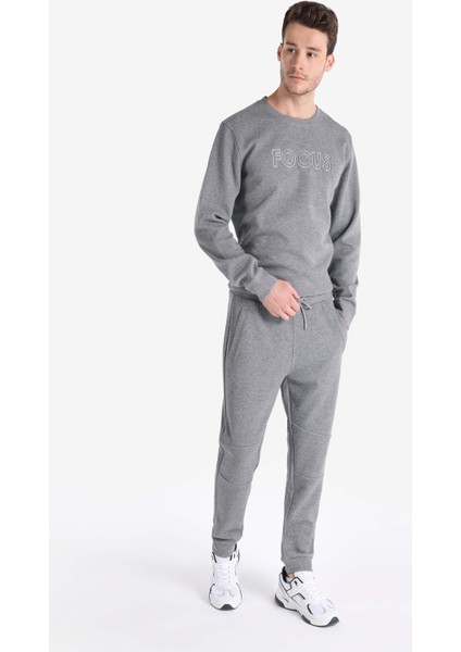 Regular Fit Orta Bel Erkek Antrasit Eşofman Altı